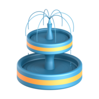 3D Illustration City fountain png