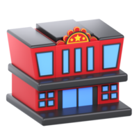 3D Illustration Cinema cinema building png