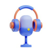 3d ilustración podcast png