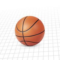 Basketball. On white background graphic lines photo