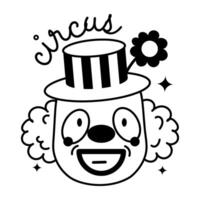 Trendy Circus Joker vector