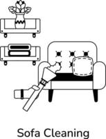 Trendy Sofa Cleaning vector