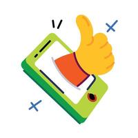 Trendy App Feedback vector