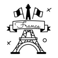 Trendy France Day vector