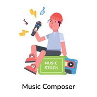 Trendy Music Composer vector