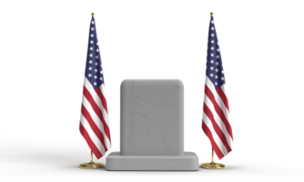 pierre tombale Etats-Unis uni Etat américain drapeau agitant symbole signe icône décoration ornement Mémorial journée étoile bleu blanc drapeau vétéran fête Festival vacances militaire nationale indépendance soldat mai png