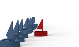 Boat ship red blue colour different idea business strategy competition direction leadership origami opportunity teamwork solution challenge copy space planning mission goal economy target travel goal png