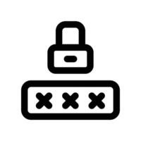 password icon. vector line icon for your website, mobile, presentation, and logo design.