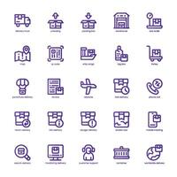 Delivery and Shipping icon pack for your website, mobile, presentation, and logo design. Delivery and Shipping icon basic line gradinet design. Vector graphics illustration and editable stroke.