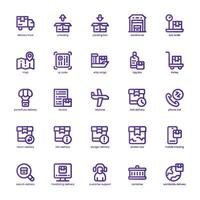 Delivery and Shipping icon pack for your website, mobile, presentation, and logo design. Delivery and Shipping icon basic line gradinet design. Vector graphics illustration and editable stroke.