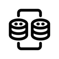 hosting connection icon. vector line icon for your website, mobile, presentation, and logo design.