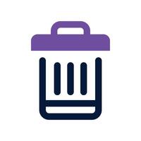 trash icon. vector dual tone icon for your website, mobile, presentation, and logo design.