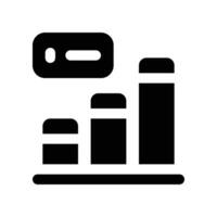 analytic icon. vector glyph icon for your website, mobile, presentation, and logo design.