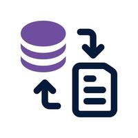 data transformation icon. vector dual tone icon for your website, mobile, presentation, and logo design.