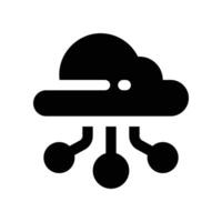 cloud computing icon. vector glyph icon for your website, mobile, presentation, and logo design.