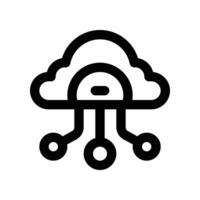 cloud computing icon. vector line icon for your website, mobile, presentation, and logo design.