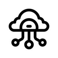 cloud computing icon. vector line icon for your website, mobile, presentation, and logo design.