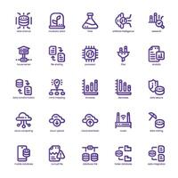 Data Science icon pack for your website, mobile, presentation, and logo design. Data Science icon basic line gradient design. Vector graphics illustration and editable stroke.