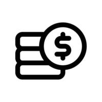 coin icon. vector line icon for your website, mobile, presentation, and logo design.
