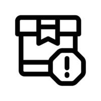 danger delivery icon. vector line icon for your website, mobile, presentation, and logo design.