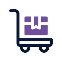 trolley icon. vector dual tone icon for your website, mobile, presentation, and logo design.