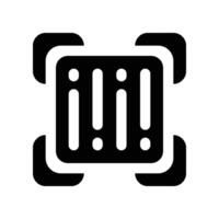 barcode icon. vector glyph icon for your website, mobile, presentation, and logo design.