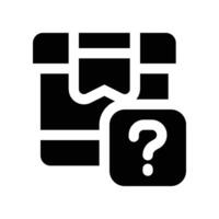 question delivery icon. vector glyph icon for your website, mobile, presentation, and logo design.