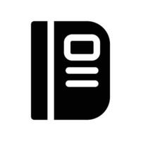 agenda book icon. vector glyph icon for your website, mobile, presentation, and logo design.