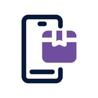 mobile tracking icon. vector dual tone icon for your website, mobile, presentation, and logo design.