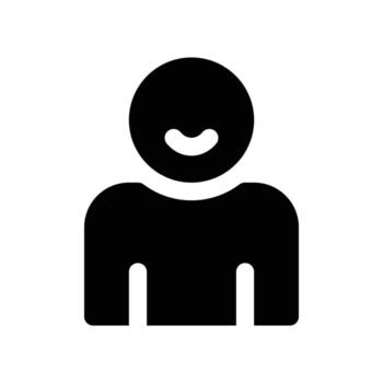 user icon. vector glyph icon for your website, mobile, presentation, and logo design.