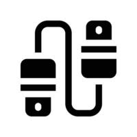 usb plug icon. vector glyph icon for your website, mobile, presentation, and logo design.