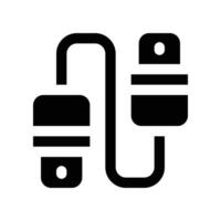 usb plug icon. vector glyph icon for your website, mobile, presentation, and logo design.