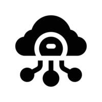 cloud computing icon. vector glyph icon for your website, mobile, presentation, and logo design.
