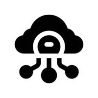 cloud computing icon. vector glyph icon for your website, mobile, presentation, and logo design.