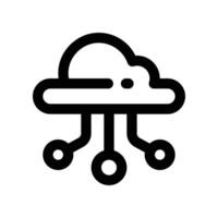 cloud computing icon. vector line icon for your website, mobile, presentation, and logo design.