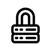 padlock server icon. vector line icon for your website, mobile, presentation, and logo design.