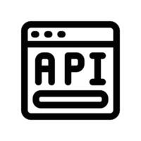 api icon. vector line icon for your website, mobile, presentation, and logo design.