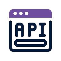 api icono. vector doble tono icono para tu sitio web, móvil, presentación, y logo diseño.