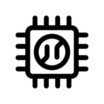 processor icon. vector line icon for your website, mobile, presentation, and logo design.