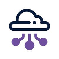 cloud computing icon. vector dual tone icon for your website, mobile, presentation, and logo design.