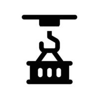 crane icon. vector glyph icon for your website, mobile, presentation, and logo design.