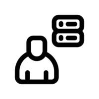 admin server icon. vector line icon for your website, mobile, presentation, and logo design.