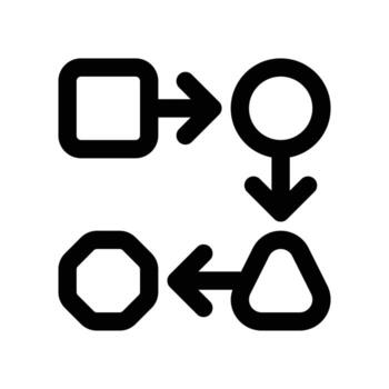 workflow icon. vector line icon for your website, mobile, presentation, and logo design.