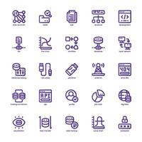 Data Science icon pack for your website, mobile, presentation, and logo design. Data Science icon basic line gradient design. Vector graphics illustration and editable stroke.