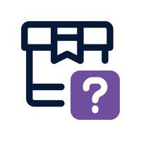 question delivery icon. vector dual tone icon for your website, mobile, presentation, and logo design.