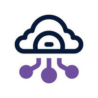 cloud computing icon. vector dual tone icon for your website, mobile, presentation, and logo design.