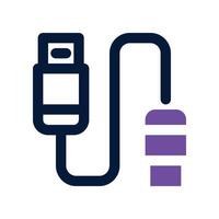 usb cable icon. vector dual tone icon for your website, mobile, presentation, and logo design.