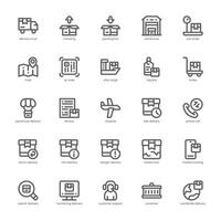 Delivery and Shipping icon pack for your website, mobile, presentation, and logo design. Delivery and Shipping icon outline design. Vector graphics illustration and editable stroke.