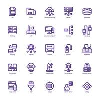 Data Storage icon pack for your website, mobile, presentation, and logo design. Data Storage icon basic line gradient design. Vector graphics illustration and editable stroke.