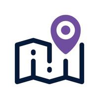 map icon. vector dual tone icon for your website, mobile, presentation, and logo design.